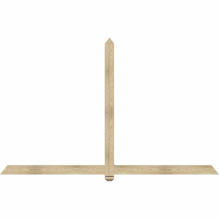 Ekena Millwork Eugene Rough Sawn Timber Gable Bracket, Douglas Fir, 96"W x 60"H x 2"D x 4"F, 15/12 Pitch GBW096X60X0204EUG00RDF